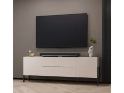 Móvel TV 2 portas 2 gavetas Bérénice caxemira e preto 204cm^Petits-Meubles