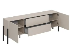 Móvel TV 2 portas 2 gavetas Bérénice caxemira e preto 204cm^Petits-Meubles