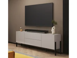 Móvel TV 2 portas 2 gavetas Bérénice caxemira e preto 204cm^Petits-Meubles