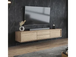 Petits-Meubles Móvel De Tv*Móvel TV 2 portas 2 gavetas Idra madeira 180cm Natural claro
