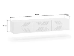 Petits-Meubles Móvel De Tv*Móvel TV 3 portas Aura 170cm Branco