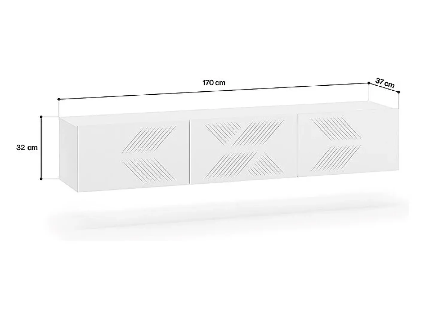 Petits-Meubles Móvel De Tv*Móvel TV 3 portas Aura 170cm Branco