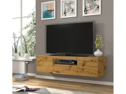 Furnlux Móvel De Tv*Móvel TV 3 portas Aurus madeira 150cm Creme