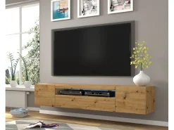 Furnlux Móvel De Tv*Móvel TV 3 portas Aurus madeira 200cm Creme