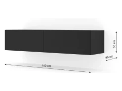 Móvel TV 2 portas Bali mate 140cm*Petits-Meubles New