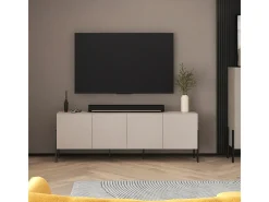 Móvel TV 4 portas Bérénice caxemira e preto 204cm^Petits-Meubles Outlet