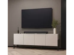Móvel TV 4 portas Bérénice caxemira e preto 204cm^Petits-Meubles Outlet