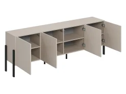 Móvel TV 4 portas Bérénice caxemira e preto 204cm^Petits-Meubles Outlet