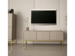 Móvel TV 3 portas Daria caxemira 151cm*Petits-Meubles Outlet