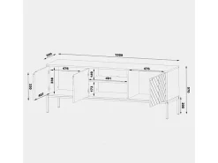 Sale Móvel TV 3 portas Daria 151cm Móvel De Tv