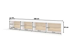 Petits-Meubles Móvel De Tv*Móvel TV 2 portas Glora 180cm Branco