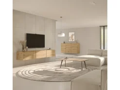 Móvel TV 3 portas Idao madeira clara 160cm^Petits-Meubles Clearance