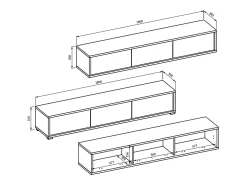 Móvel TV 3 portas Idra madeira 180cm*Petits-Meubles Sale