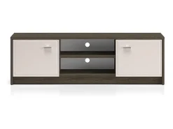 Petits-Meubles Móvel De Tv*Móvel TV 2 portas Kaius caxemira e madeira escura 160cm Bege