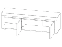 Petits-Meubles Móvel De Tv*Móvel TV 2 portas Kasla 152cm Branco