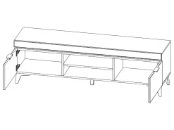 Petits-Meubles Móvel De Tv*Móvel TV 2 portas Ruben 157cm Branco