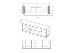 Petits-Meubles Móvel De Tv*Móvel TV 2 portas Solal madeira 150cm Natural claro