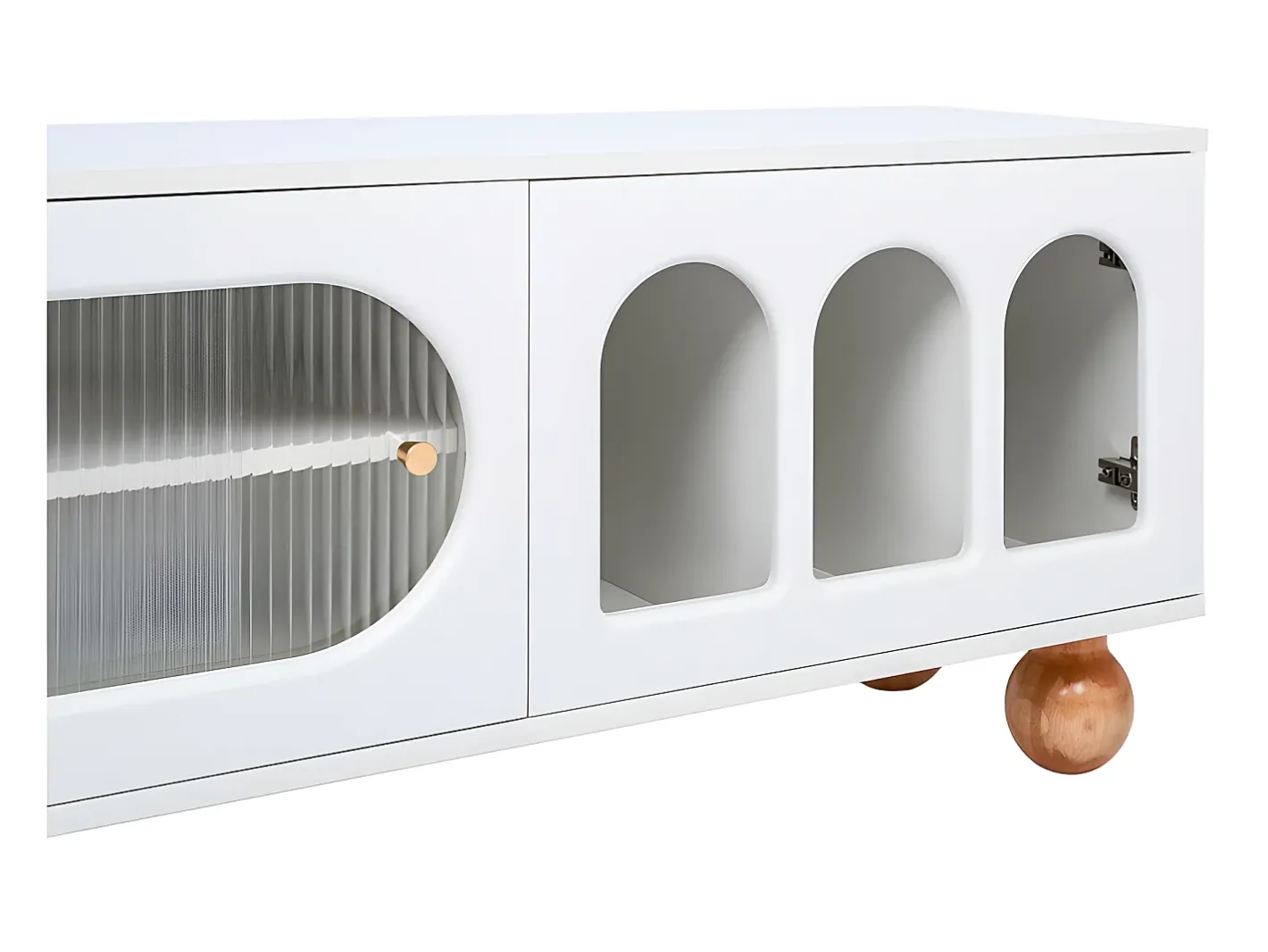 Móvel TV 170cm - 2 portas - 3 áreas abertas em arco -*ModernLuxe Discount