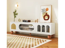 Móvel TV 170cm - 2 portas - 3 áreas abertas em arco -*ModernLuxe Discount