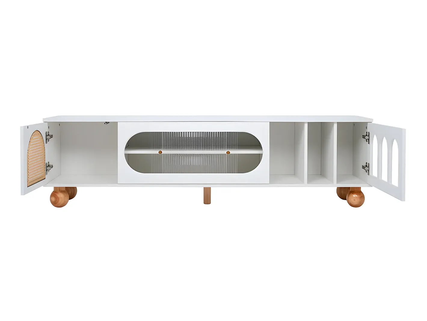 Móvel TV 170cm - 2 portas - 3 áreas abertas em arco -*ModernLuxe Discount