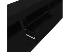 Móvel TV 160cm adequado para TV 70" - com LED - 2 portas 2 gavetas 3 compartimentos abertos -*ModernLuxe Online