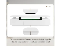 Móvel TV 160cm com LED - 3 gavetas - adequado para TV 70" -*ModernLuxe Hot