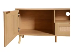 New Móvel TV 200cm MDF - 2 portas e 2 compartimentos - estilo campestre - Natural Móvel De Tv