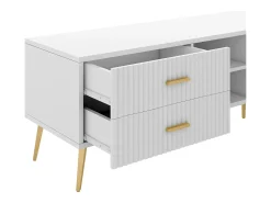 Best Móvel TV com 2 portas, 2 gavetas e 2 nichos - MDF - pés metálicos - Móvel De Tv