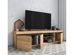 Clearance Móvel TV Ebos 160 Roble Nude - Ceniza Móvel De Tv