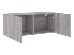 Clearance Móvel TV multimídia prateleira TV aparador sala de jantar sala de estar quarto parede sonoma 100 x 30 x 41 cm cinza 02_0028173 Móvel De Tv