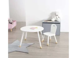 Atmosphera Mesa De Apoio*Nordic Kids tabela 43x60øcm Branco