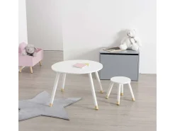 Atmosphera Mesa De Apoio*Nordic Kids tabela 43x60øcm Branco