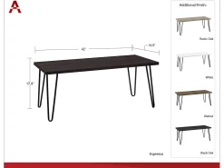 Owen | Mesa de Centro Retangular em Carvalho^Dorel Home Discount