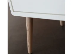 Paco : Cómoda com 1 porta e 2 gavetas em MDF Branco / Carvalho^Loft24 Sale