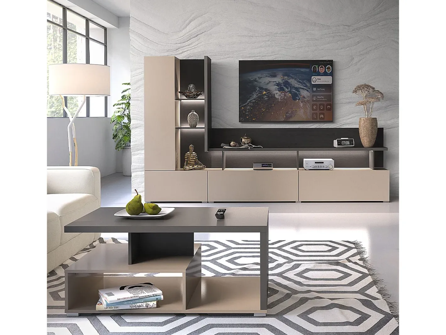 Clearance Parede para TV de 270 cm Opio e Antracite Móvel De Tv