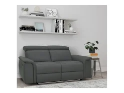 Pareli | Sofá de 3 lugares com função Manuel em tecido antracite^Loft24 Outlet