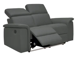 Pareli | sofá de 2 lugares com função de relaxamento elétrico em PU preto^Loft24 Sale