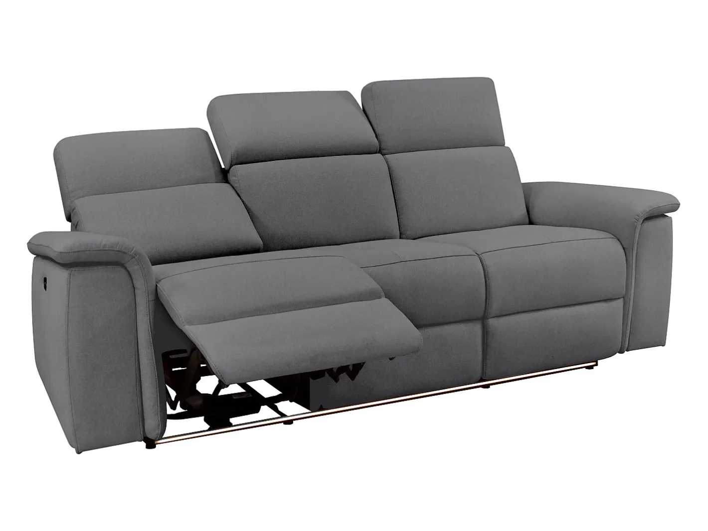 Pareli | Sofá de 3 lugares com função Manuel em PU castanho^Loft24 Sale