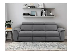 Pareli | Sofá de 3 lugares com função Manuel em PU castanho^Loft24 Sale