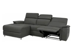 Loft24 Sofá*Pareli | Sofá de 3 lugares esquerdo elétrico Preto