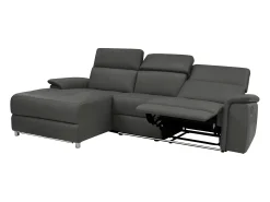Loft24 Sofá*Pareli | Sofá de 3 lugares esquerdo elétrico Preto