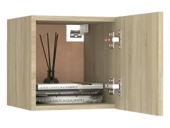 8pcs conjunto móveis de TV derivados de madeira carvalho sonoma PT705861^ Clearance