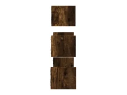 3pcs prateleiras parede c/ barras deriv.madeira carvalho fumado^vidaxl Outlet