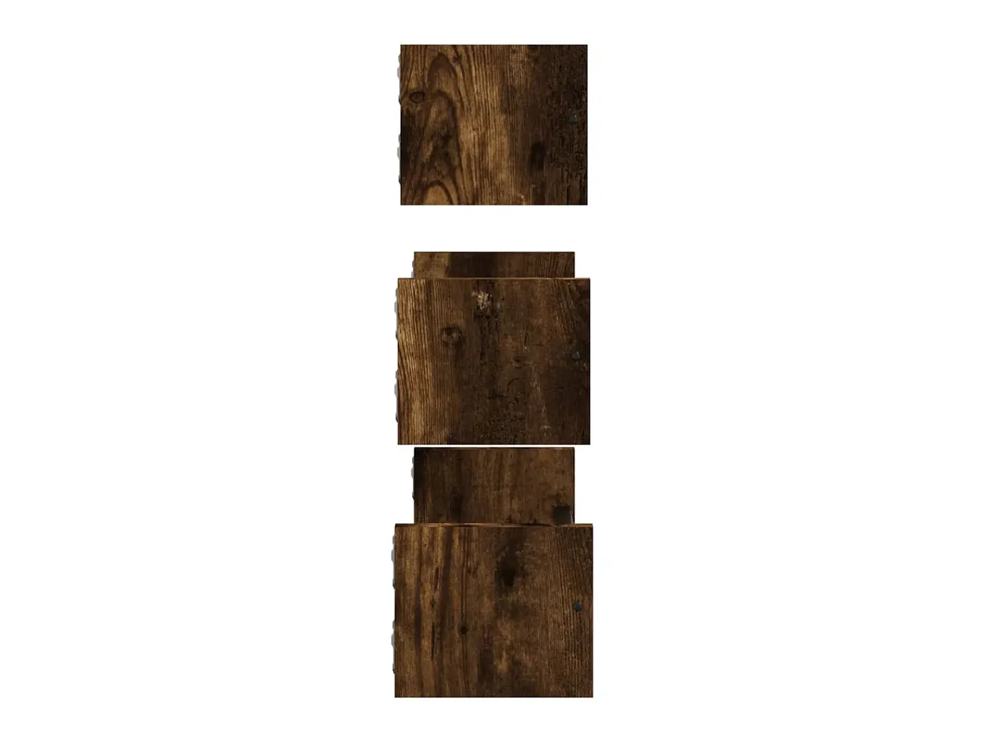 3pcs prateleiras parede c/ barras deriv.madeira carvalho fumado^vidaxl Outlet