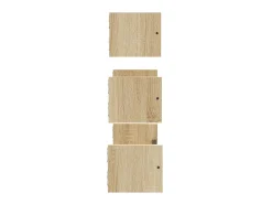 3pcs prateleiras parede c/ barras deriv.madeira carvalho sonoma PT427762* Online
