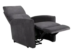 Loft24 Poltrona*Pineto | Cadeirão reclinável com função eléctrica em veludo antracite Cinza antracite