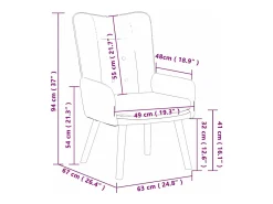 Poltrona | Cadeira de Sala | Cadeira Relaxante Cinzento-acastanhado 63x67x94 cm tecido SHL296444^ Best