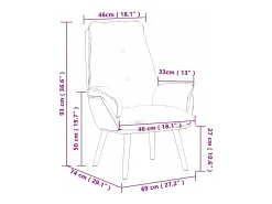 Poltrona | Cadeira de Sala | Cadeira Relaxante Cinzento-acastanhado 69x74x93 cm tecido SHL606697* Online