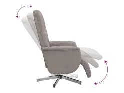 Poltrona | Cadeira Relax | Cadeira reclinável com apoio de pés tecido cinzento-acastanhado SHL991560^ Hot