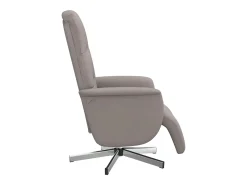 Poltrona | Cadeira Relax | Cadeira reclinável com apoio de pés tecido cinzento-acastanhado SHL991560^ Hot